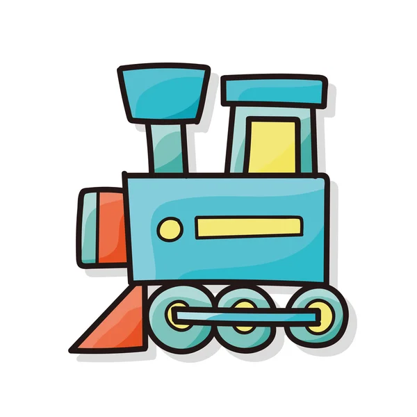 Speelgoed trein doodle — Stockvector