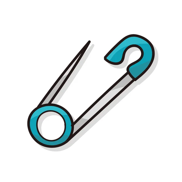 Safety pin doodle — Stock Vector