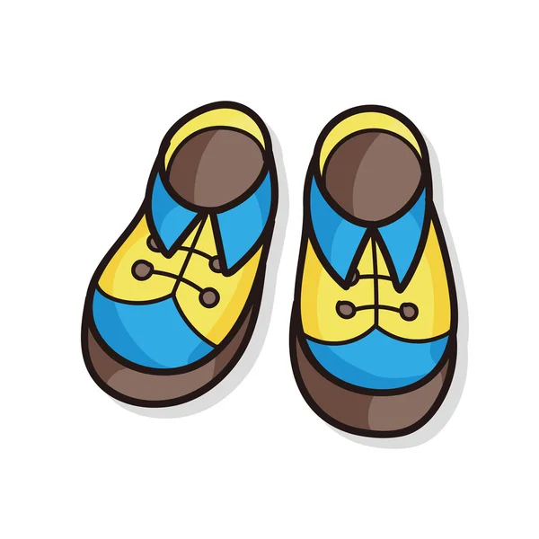 Doodle buty dla dzieci — Wektor stockowy