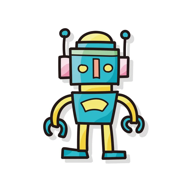 Roboter-Doodle — Stockvektor