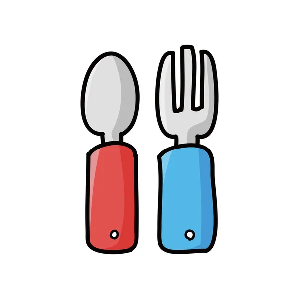 Doodle vaisselle — Image vectorielle