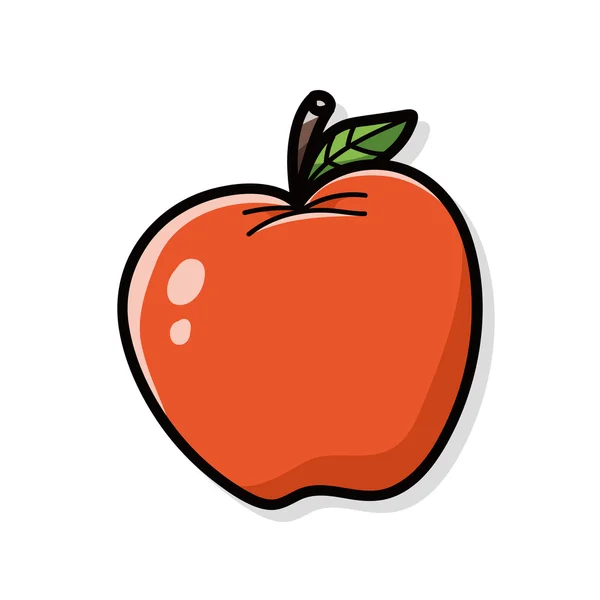 Apfelkritzelei — Stockvektor
