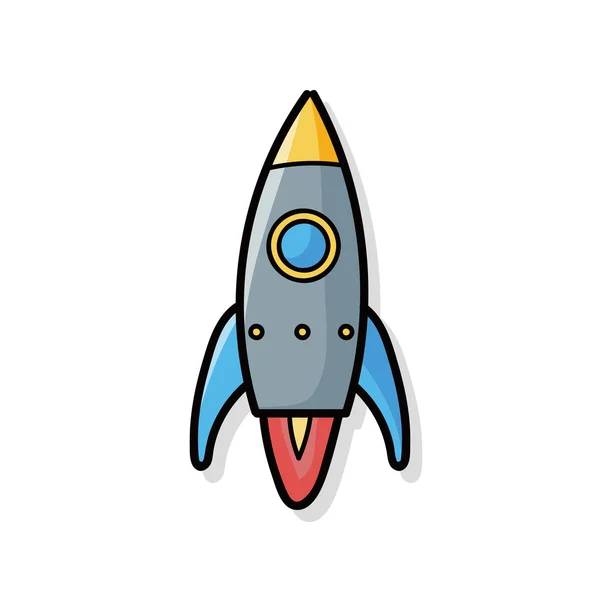 Spaceship doodle — Stock Vector