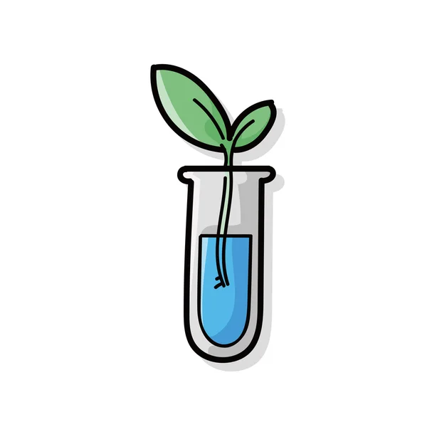 Test tube doodle — Stock Vector