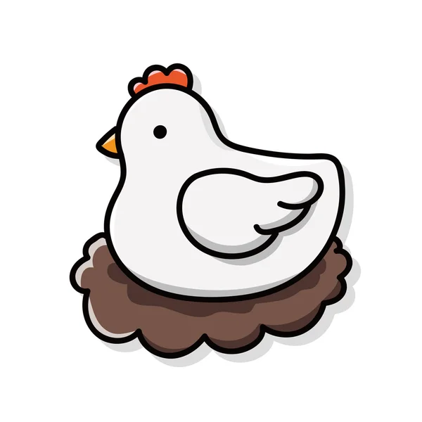 Garabato de pollo — Vector de stock