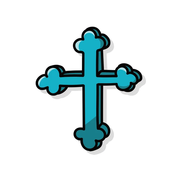 Хрест doodle — стоковий вектор