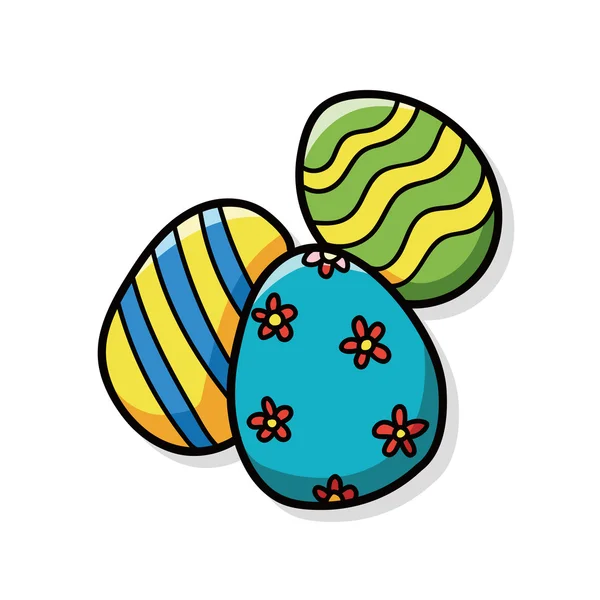 Velikonoční vajíčko doodle — Stockový vektor