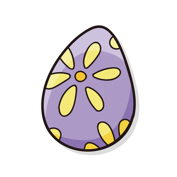 Easter egg doodle — Stock Vector