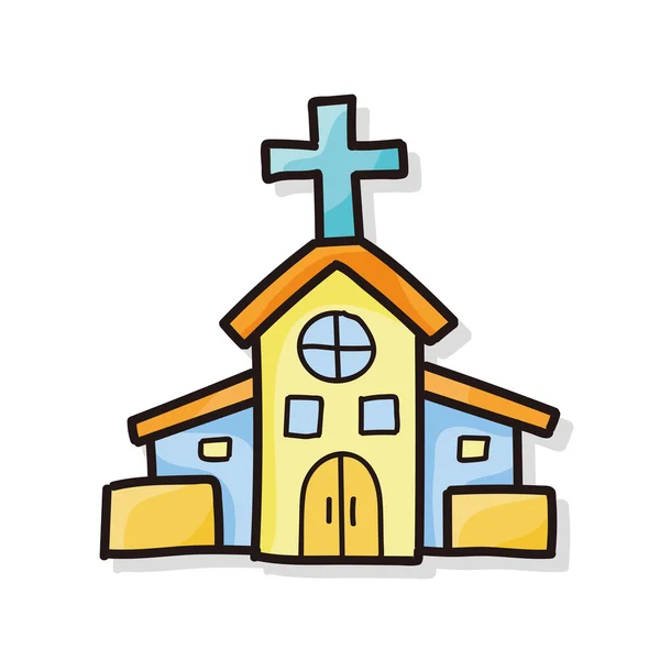 Église doodle — Image vectorielle
