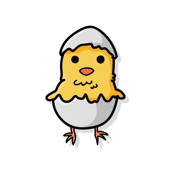 Doodle de frango — Vetor de Stock