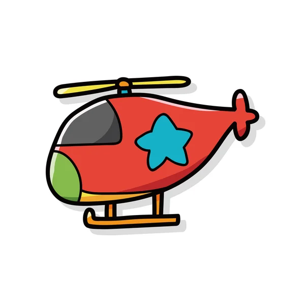 Jouet hélicoptère doodle — Image vectorielle