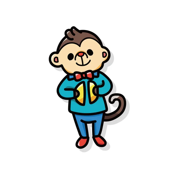 Hračky opice doodle — Stockový vektor