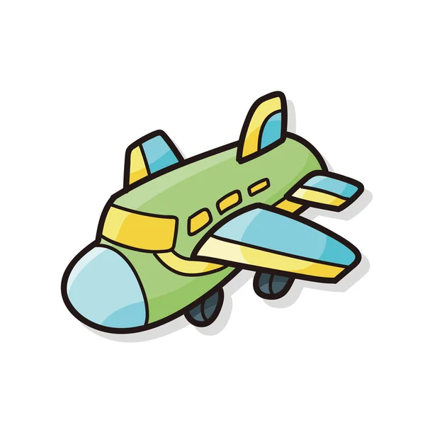 Doodle avião — Vetor de Stock