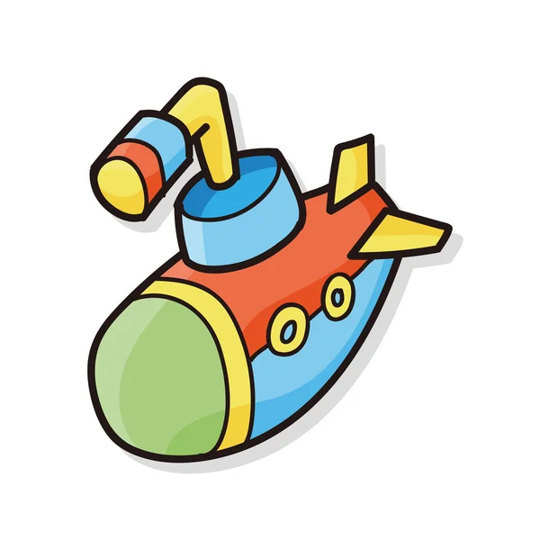 Ponorka doodle — Stockový vektor