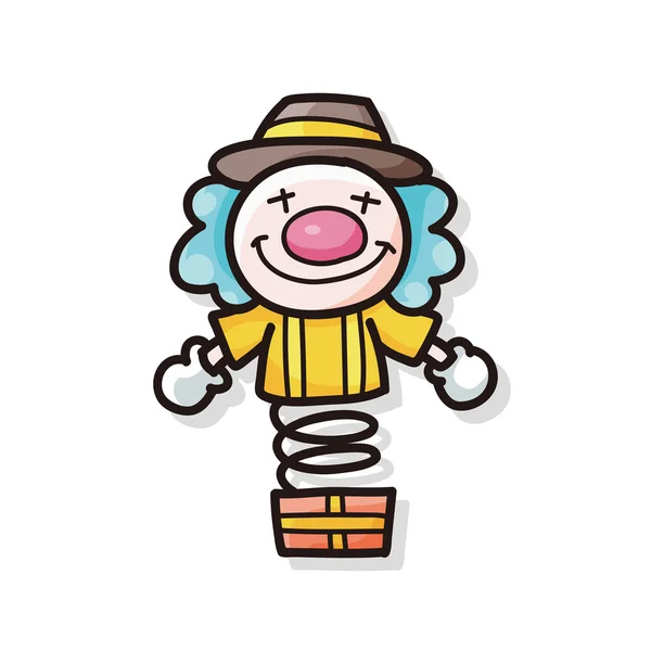 Clown doodle — Stock Vector