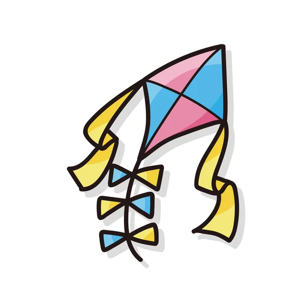 Kite doodle — Stockvector