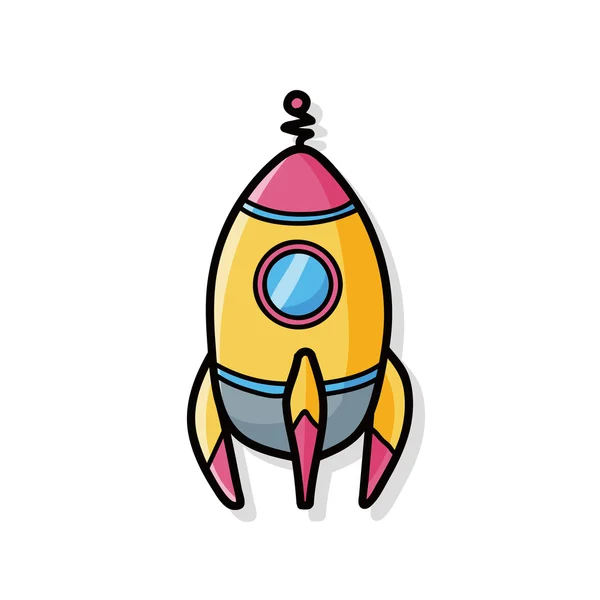 Spaceship doodle — Stock Vector