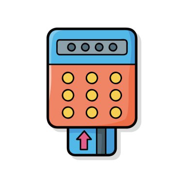 Kredi kartı makine doodle