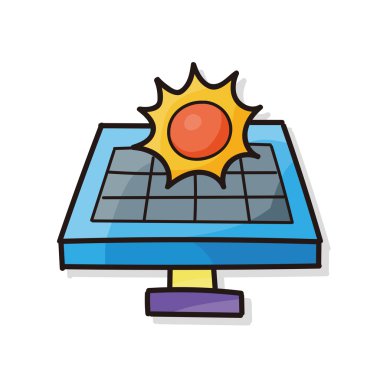 güneş paneli doodle