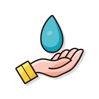 Çevre doodle korumak için su tasarrufu