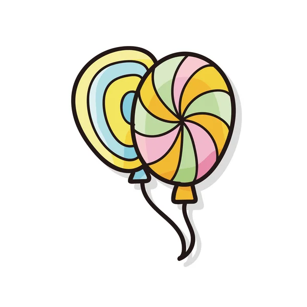 Balon doodle — Stok Vektör