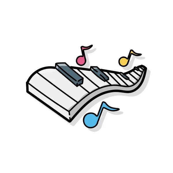 Juguete de piano doodle — Vector de stock