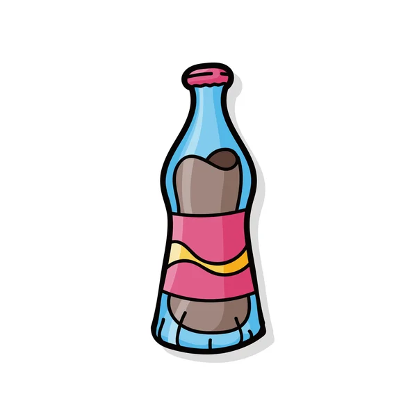 Refrigerante doodle bebida — Vetor de Stock