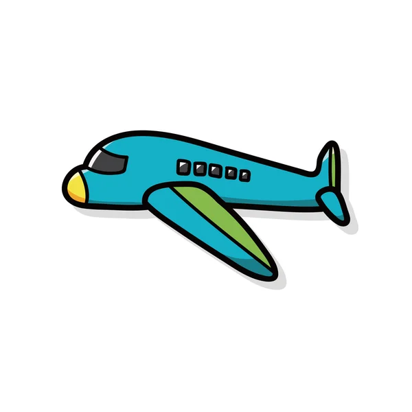 Flugzeug-Doodle — Stockvektor