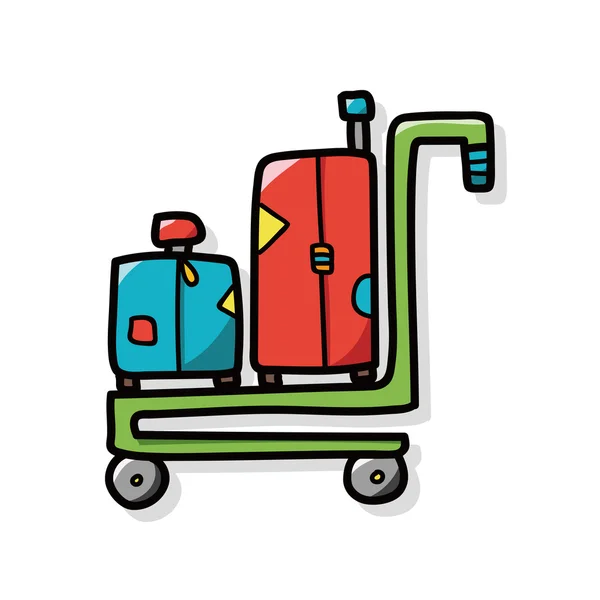 Luggage doodle — Stock Vector