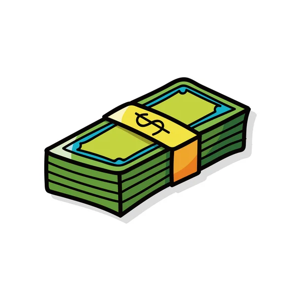 Dinheiro doodle — Vetor de Stock