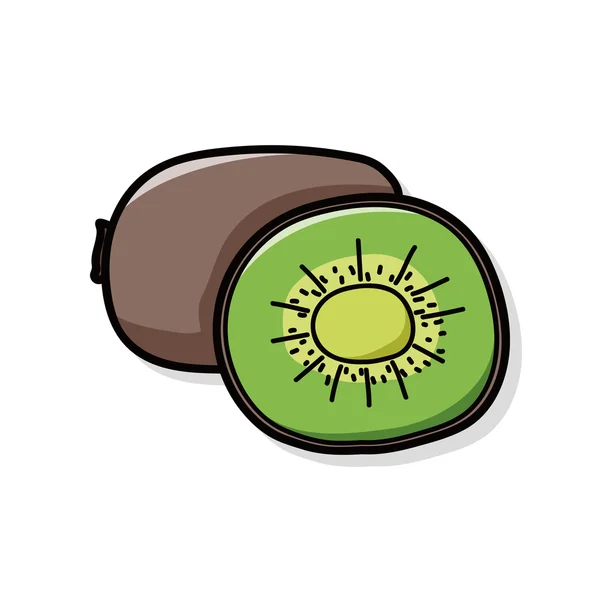 Fruits kiwi doodle — Stock Vector