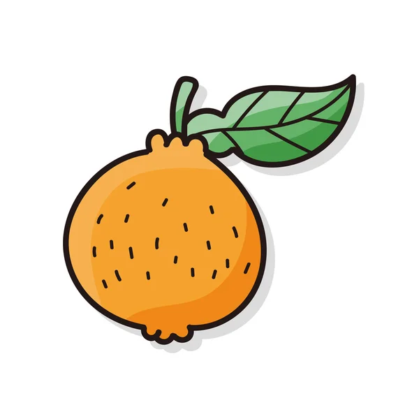 Doodle de frutas laranja —  Vetores de Stock