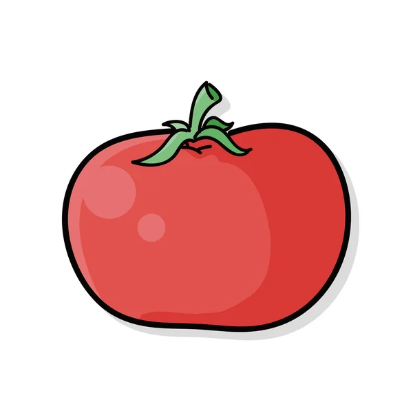 Früchte Tomaten-Doodle — Stockvektor