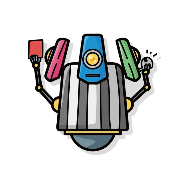 Robot doodle — Stock Vector