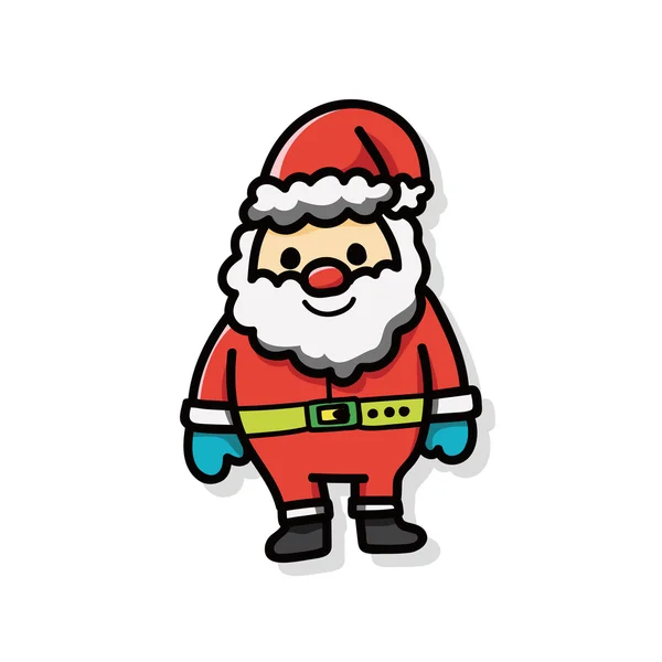 Santa Claus garabato — Vector de stock