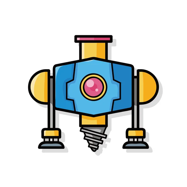 Doodle robot — Image vectorielle