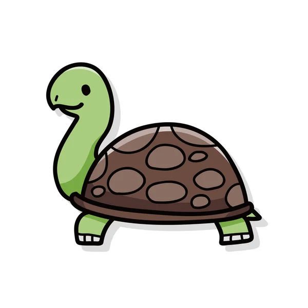 Dierlijke schildpad doodle — Stockvector