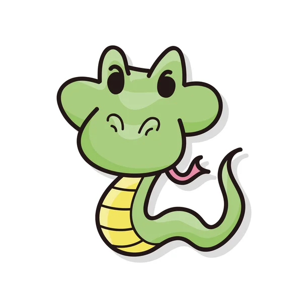 Serpent animal gribouille — Image vectorielle