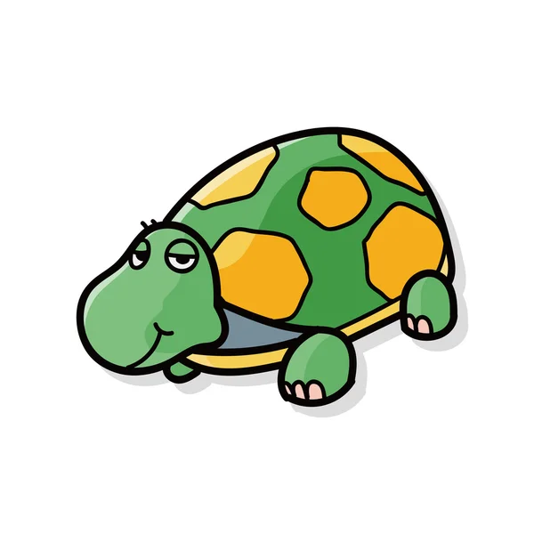 Garabato de tortuga animal — Vector de stock