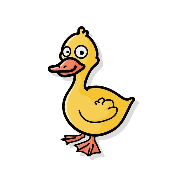 Doodle тварин качка — стоковий вектор