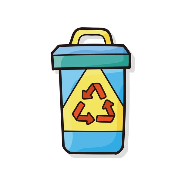 Geri dönüşümlü çöp doodle — Stok Vektör