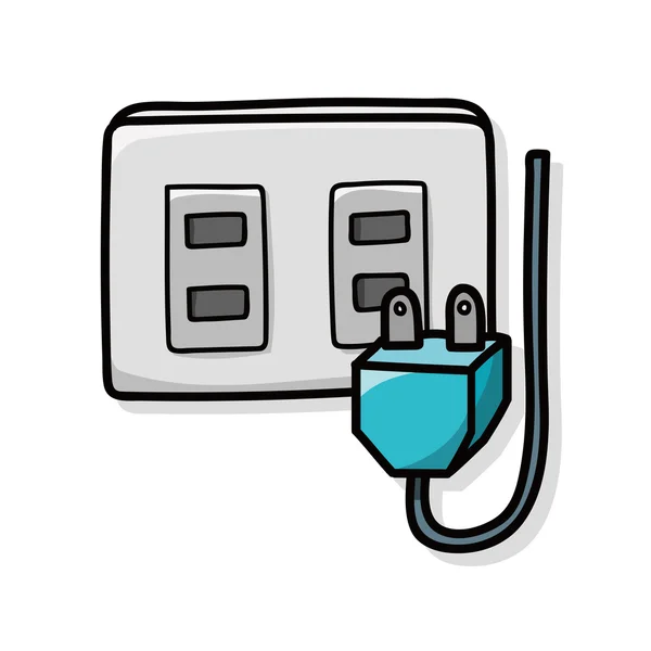 Plug doodle — Stock Vector