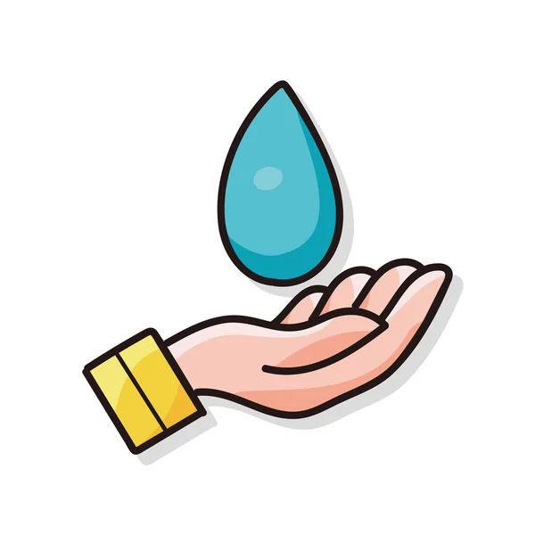 Зберегти воду для захисту навколишнього каракулі — стоковий вектор