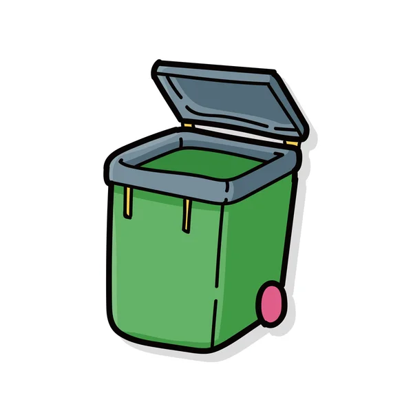 Lixo reciclado doodle — Vetor de Stock