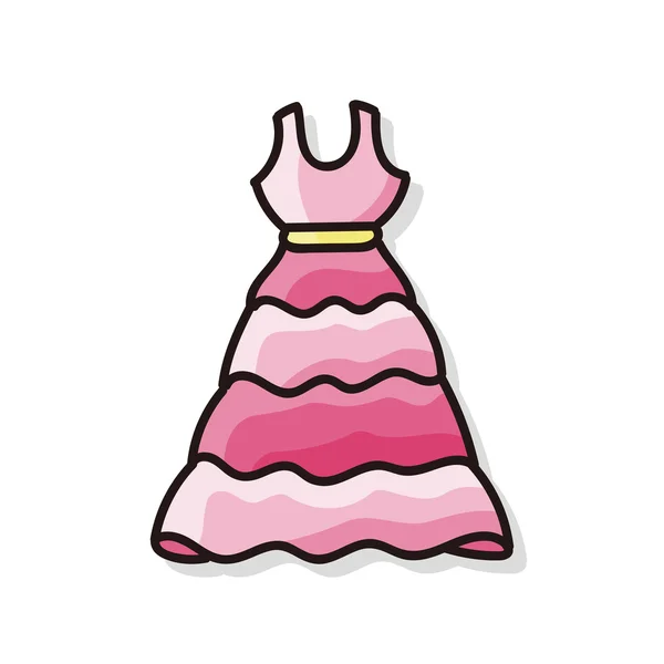 Garabato vestido — Vector de stock