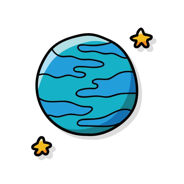 Doodle planeta — Vetor de Stock
