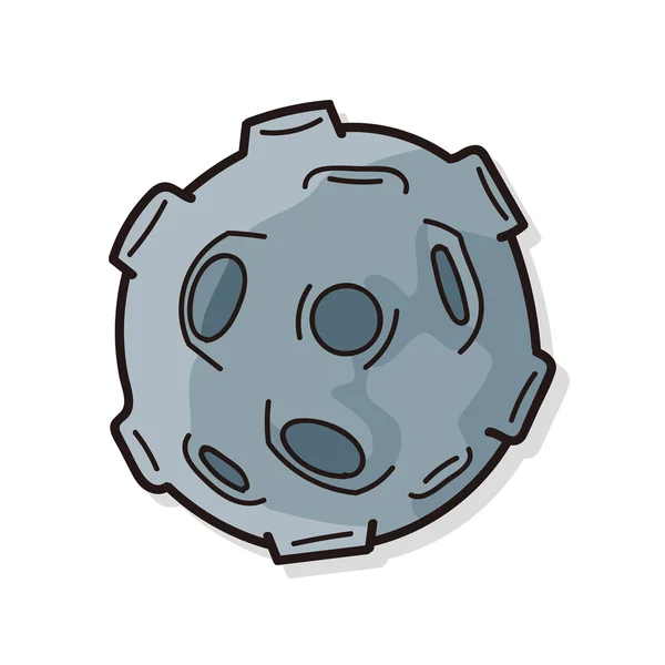 Meteorit doodle — Stock Vector