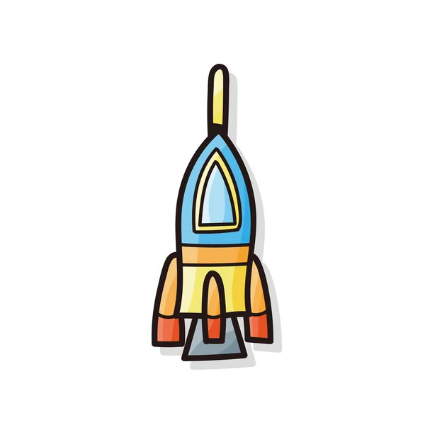 Spaceship doodle — Stock Vector