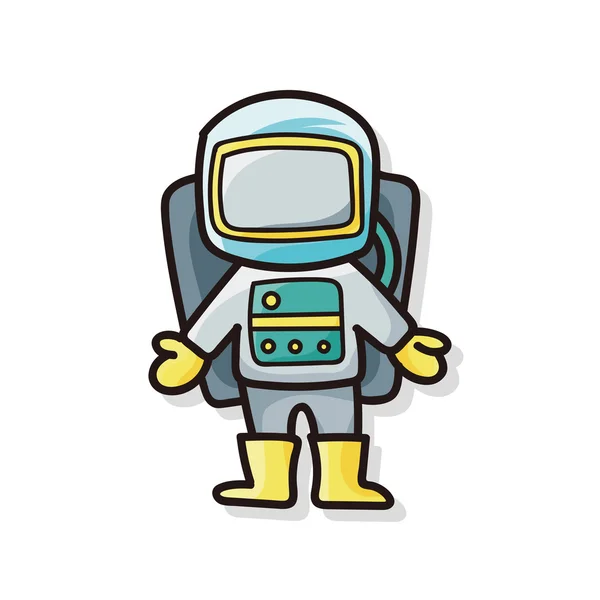 Astronaut doodle — Stock Vector