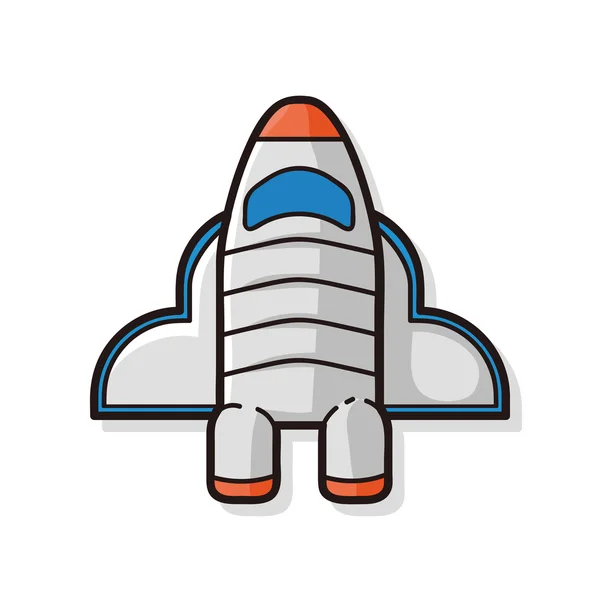 Uzay gemisi doodle — Stok Vektör